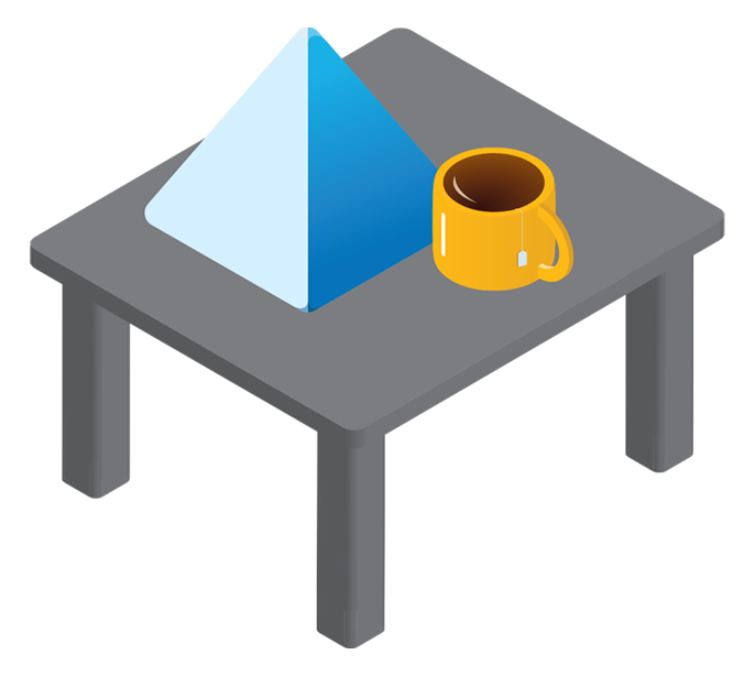 Blue Prism on a table